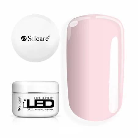 LED FRENCH PINK Silcare 100gr - Builder Gel costruttore High Light rosa lattiginoso con acrilico