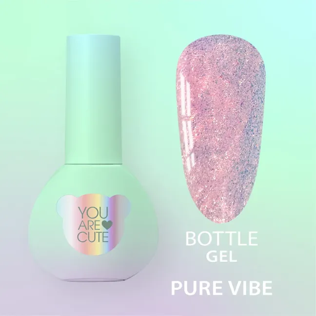 BOTTLE GEL PURE VIBE YouAreCute 5ml – Acrygel liquido rosa camaleontico builder per Rinforzo e allungamento