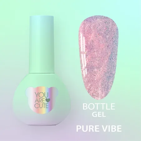 BOTTLE GEL PURE VIBE YouAreCute 5ml – Acrygel liquido rosa camaleontico builder per Rinforzo e allungamento