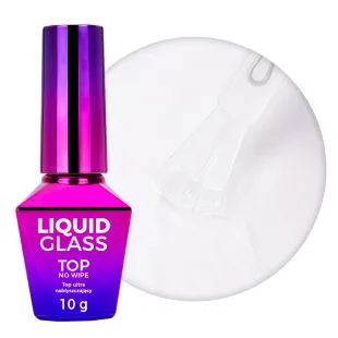 TOP LIQUID GLASS 10ml Finish topcoat no wipe senza dispersione Mollynails