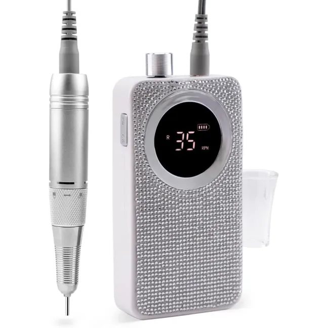 FRESA EUPHEMIA Airock- Micromotore bianco glitter fresa portatile senza filo 25W