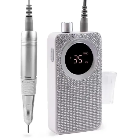 FRESA EUPHEMIA Airock- Micromotore bianco glitter fresa portatile senza filo 25W