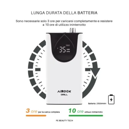 FRESA CLELIA Airock- Micromotore bianco fresa portatile senza fili wireless 45W