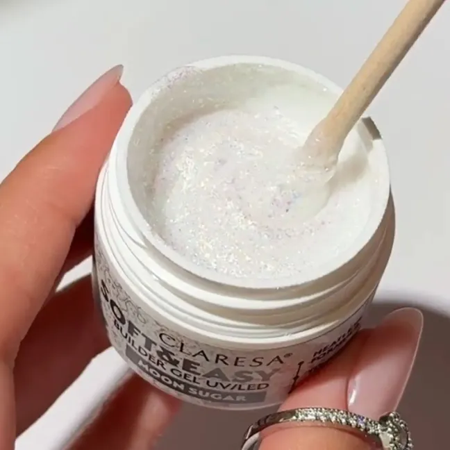Soft & Easy MOON SUGAR 12gr Builder Gel costruttore bianco glitterClaresa