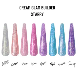 Cream glam STARRY GLAM 30ml- Builder Gel costruttore rosa glitter denso Bsn 30ml 2