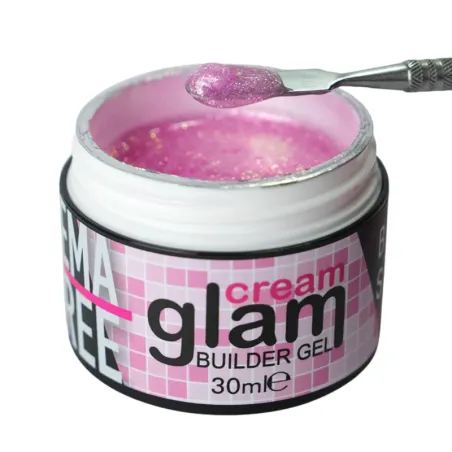 Cream glam STARRY GLAM 30ml- Builder Gel costruttore rosa glitter denso Bsn 30ml