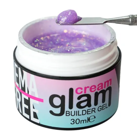Cream glam GIRL STURDUST 30ml - Builder Gel Fast Hars costruttore viola glitter denso Bsn 30ml