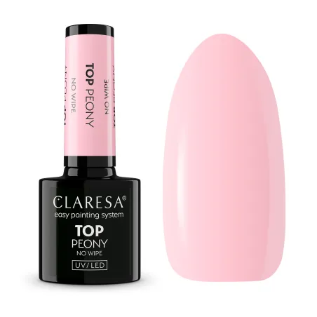 TOP PEONY Claresa 5ml - Finish rosa lattiginoso topcoat senza dispersione