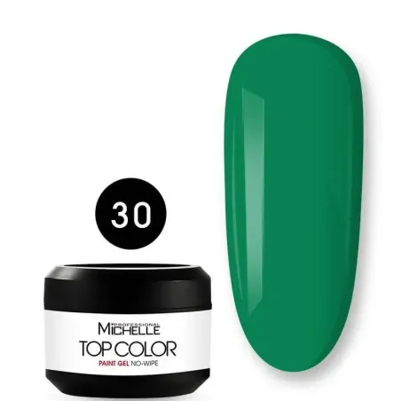 TOP COLOR PAINT 30 - Gel 5ml color verde scuro senza dispersione Michellenails