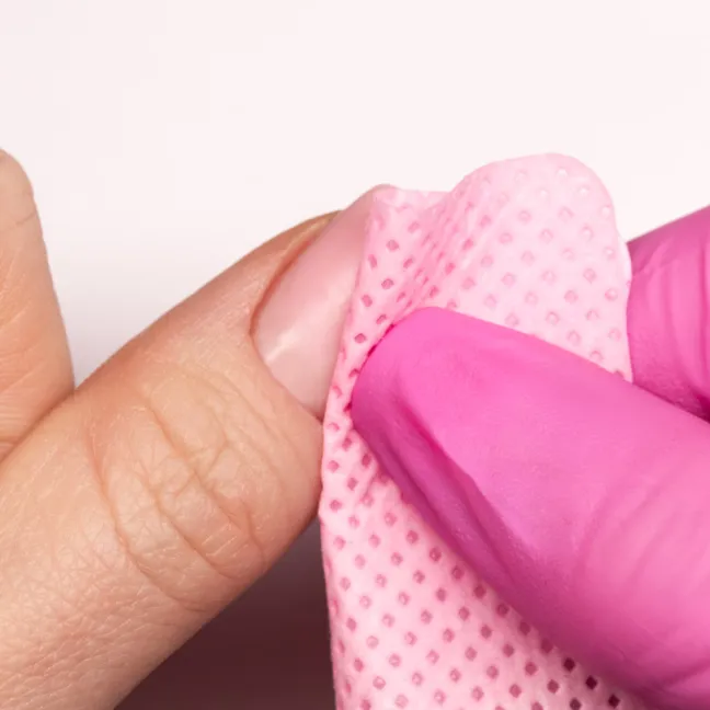 Salviette PAD NAIL WIPES senza pelucchi rosa 200 pz