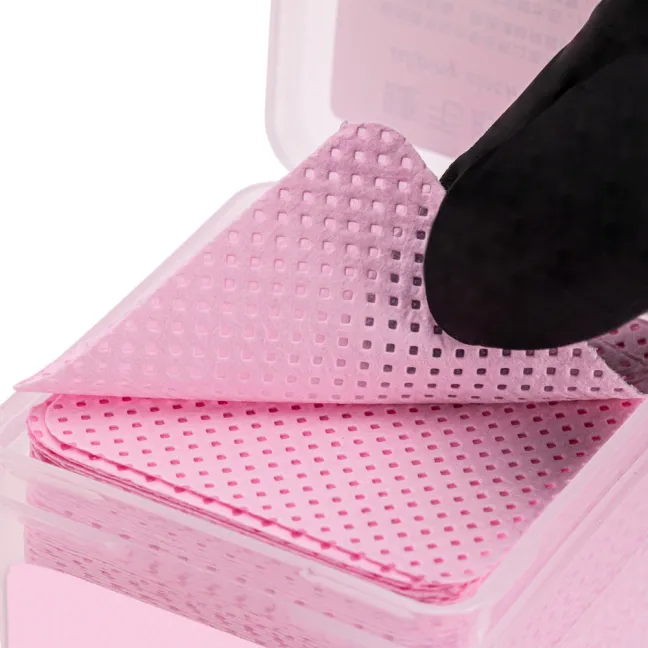 Salviette PAD NAIL WIPES senza pelucchi rosa 200 pz
