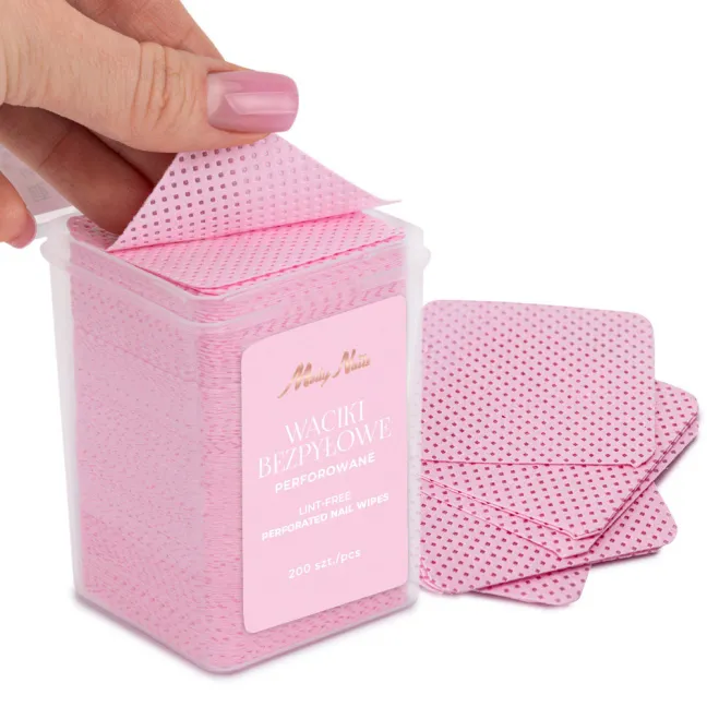Salviette PAD NAIL WIPES senza pelucchi rosa 200 pz