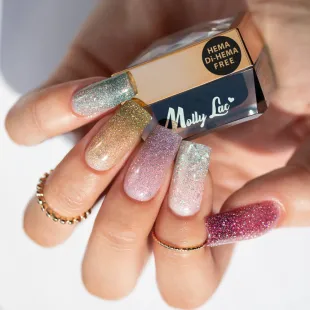 SHINE FAIRY 15gr - Builder Gel costruttore glitter lilla Mollylac 2