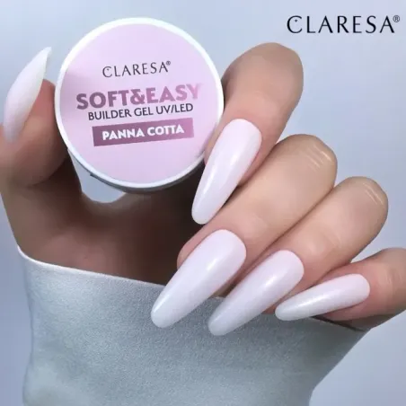 Gel costruttore Soft & Easy PANNA COTTA Claresa 45 gr, unghie CLARESA, GEL COSTRUTTORI unghie.