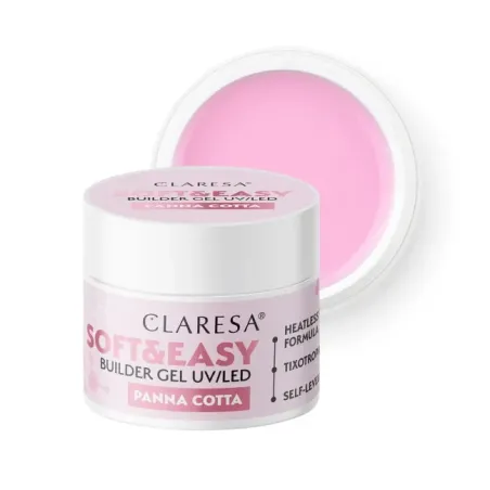 Gel costruttore Soft & Easy PANNA COTTA Claresa 45 gr, unghie CLARESA, GEL COSTRUTTORI unghie.