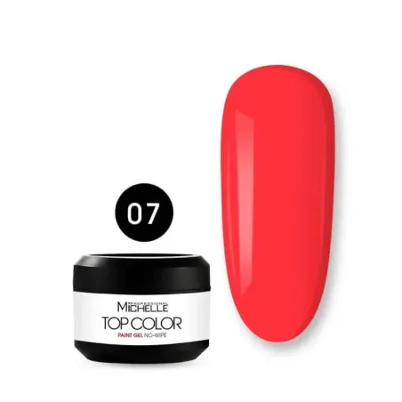 TOP COLOR PAINT 7 - Gel 5ml color rosso senza dispersione Michellenails