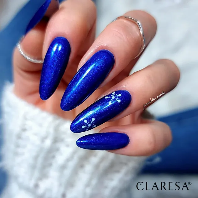 BLUE 714 Claresa 5ml - Semipermanente blu glitter Polish soakoff