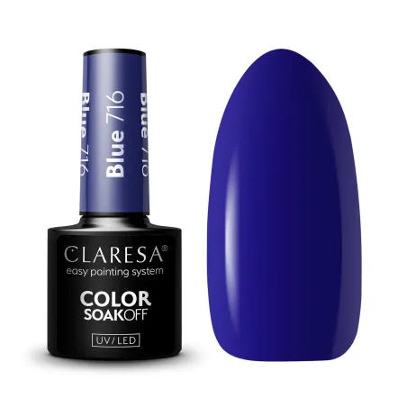BLUE 716 Claresa 5ml - Semipermanente blu elettrico Polish soakoff
