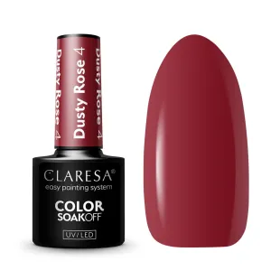DUSTY ROSE 4 Claresa 5ml - Semipermanente bordeaux Polish soakoff