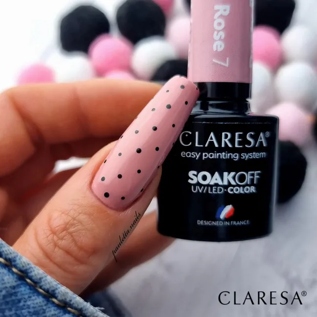 DUSTY ROSE 7 Claresa 5ml - Semipermanente rosa carne Polish soakoff