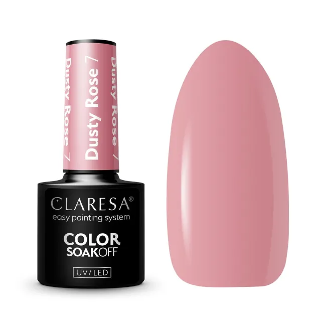 DUSTY ROSE 7 Claresa 5ml - Semipermanente rosa carne Polish soakoff