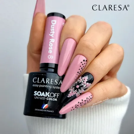 DUSTY ROSE 8 Claresa 5ml - Semipermanente rosa antico Polish soakoff