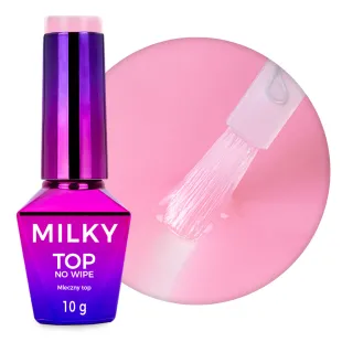 TOP MILKY PINK Mollynails 10ml - Finish senza dispersione rosa lattiginoso Mollylac