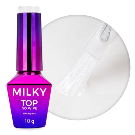 TOP MILKY WHITE Mollynails 10ml - Finish senza dispersione bianco lattiginoso Mollylac