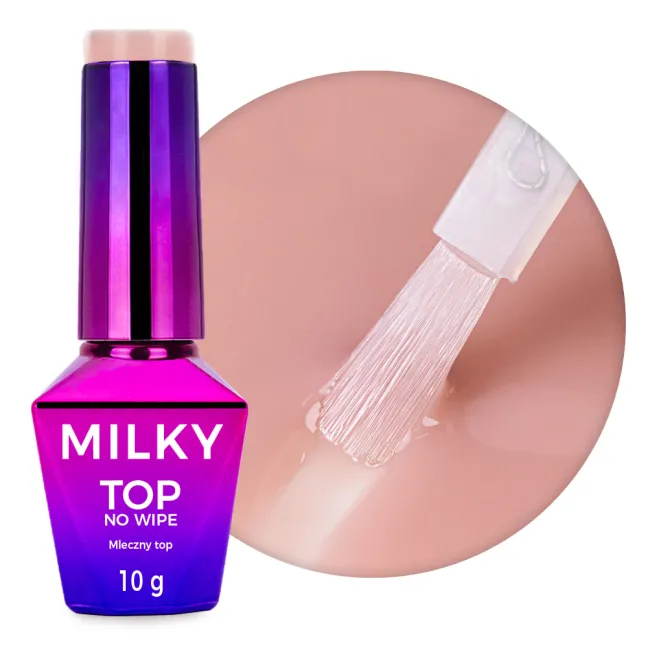 TOP MILKY NUDE Mollynails 10ml - Finish senza dispersione nude scurolattiginoso Mollylac