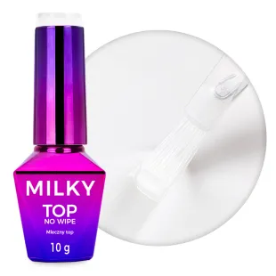 TOP MILKY CREAM WHITE Mollynails 10ml - Finish senza dispersione bianco Mollylac