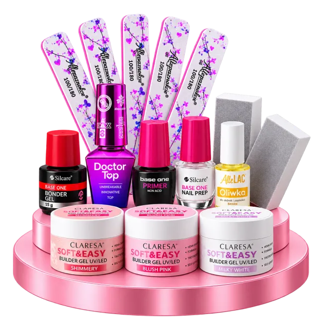 KIT GEL PRO: Kit Ricostruzione Unghie Completo Kikinails – 3 Builder Gel + Preparazione + Finish