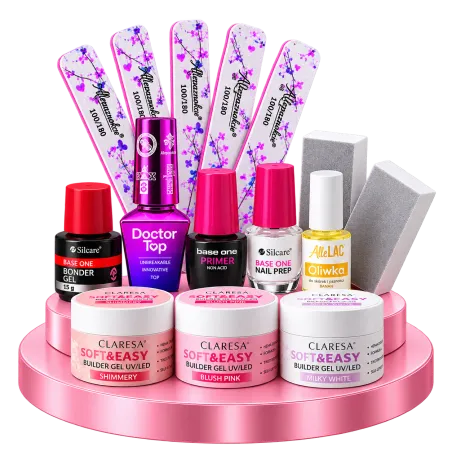 KIT GEL PRO: Kit Ricostruzione Unghie Completo Kikinails – 3 Builder Gel + Preparazione + Finish