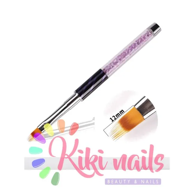 Pennello nail art, punta graffio, 12 mm, modello cat eye viola, unghie Altro, PENNELLI unghie.