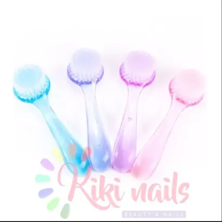 Spazzolina togli polvere tonda, setole morbide, con manico e tappo, unghie Allepaznokcie, UTENSILI unghie.