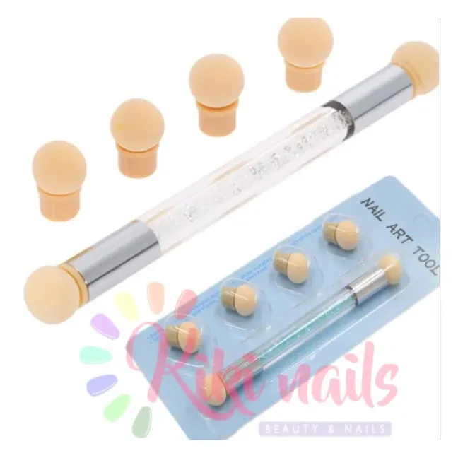 Pennello baby boomer, punta sponge, modello swarovski con ricambi, unghie Allepaznokcie, PENNELLI unghie.
