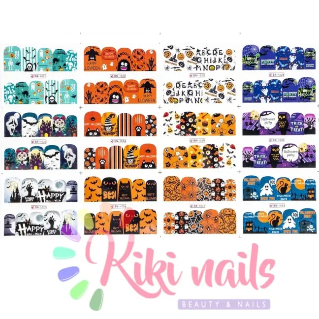Foglio 12 Water decal tema HALLOWEEN 2, unghie Altro, OUTLET unghie.