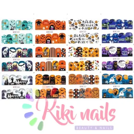 Foglio 12 Water decal tema HALLOWEEN 2, unghie Altro, OUTLET unghie.