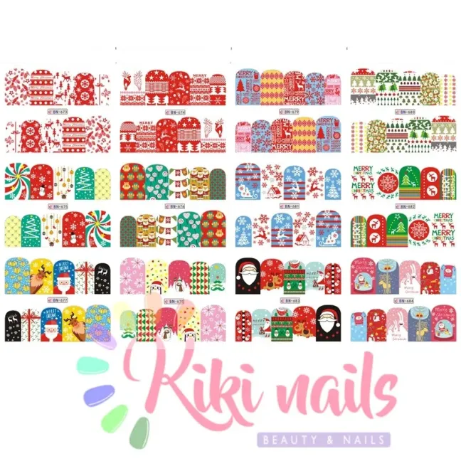 Foglio 12 Water decal tema NATALE 3, WATER DECAL - STICKERS