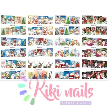 Foglio 12 Water decal tema NATALE 4, unghie Altro, OUTLET unghie.