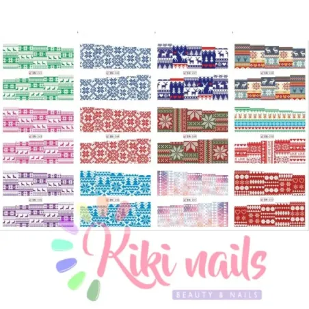 Foglio 12 Water decal tema NATALE 8, unghie Altro, OUTLET unghie.