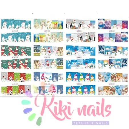 Foglio 12 Water decal tema NATALE 11, unghie Altro, OUTLET unghie.
