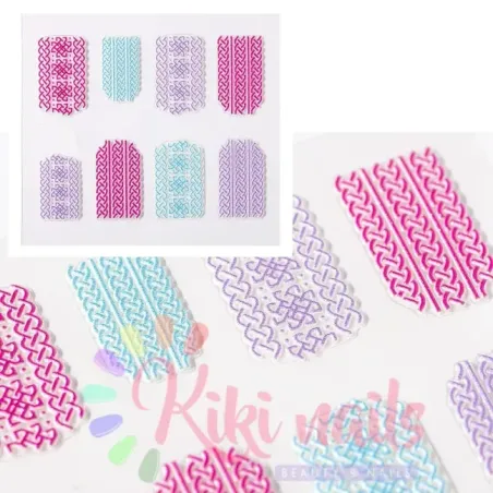 Stickers nail 5D maglione complesso, decorazione in rilievo, unghie Altro, WATER DECAL - STICKERS unghie.