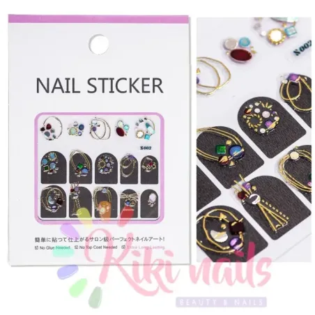 Stickers nail metallizzati JEWELRY 1, unghie Altro, WATER DECAL - STICKERS unghie.