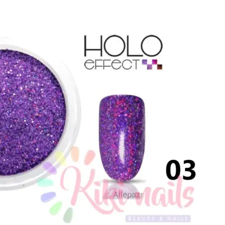 Glitter olografici EFFEKT HOLO allepaznokcie 0.1mm, vari colori, 2.5 gr, unghie Allepaznokcie, GLITTER - POLVERI - PIGMENTI ungh