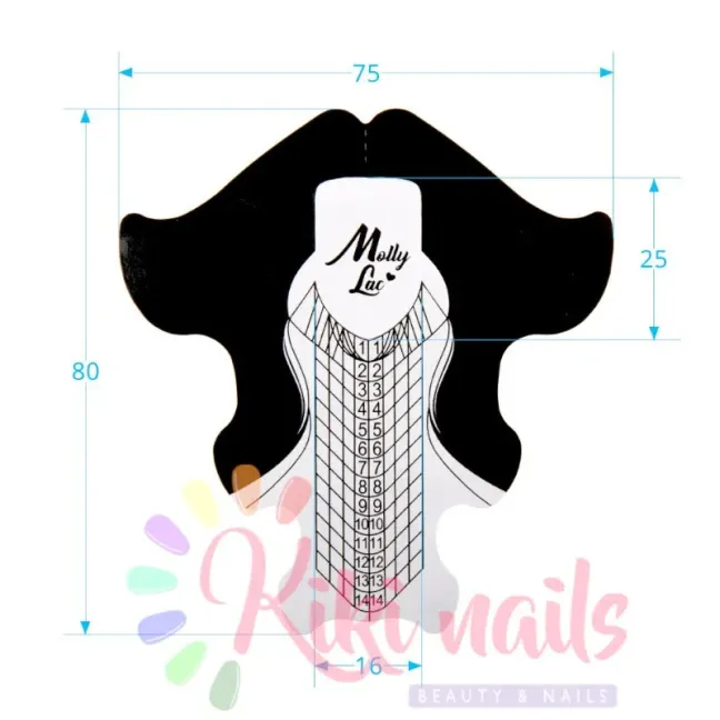 Cartine nail form in alluminio PREMIUM MOLLYLAC Allepaznokcie 100 pz, unghie Allepaznokcie, NAILFORM CARTINE - TIP unghie.