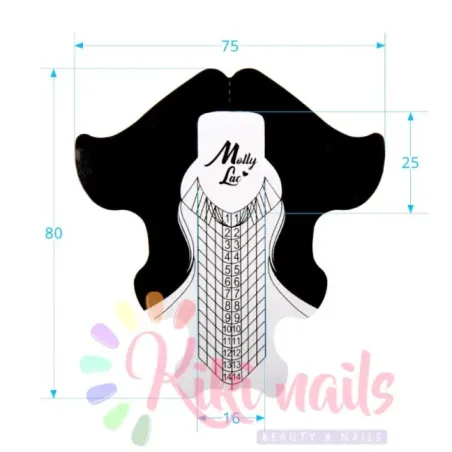 Cartine nail form in alluminio PREMIUM MOLLYLAC Allepaznokcie 100 pz, unghie Allepaznokcie, NAILFORM CARTINE - TIP unghie.