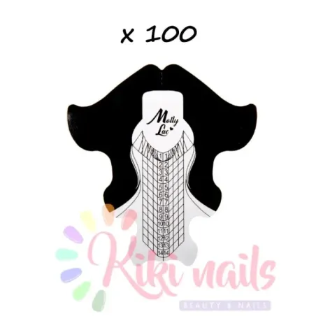 Cartine nail form in alluminio PREMIUM MOLLYLAC Allepaznokcie 100 pz, unghie Allepaznokcie, NAILFORM CARTINE - TIP unghie.