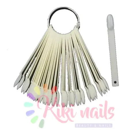 Espositore 50 tip MANDORLA natural ventaglio con chiusura ad anello, unghie Allepaznokcie, ESPOSITORI TIP unghie.