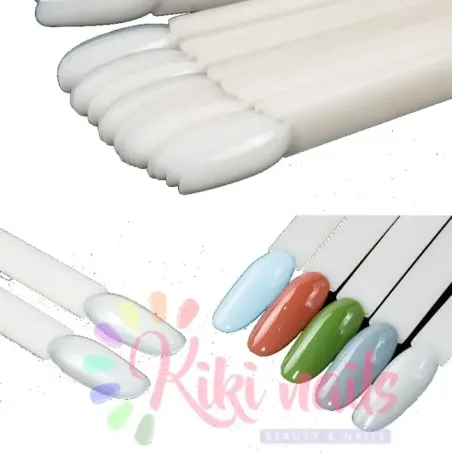 Espositore 50 tip MANDORLA natural ventaglio con chiusura ad anello, unghie Allepaznokcie, ESPOSITORI TIP unghie.