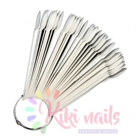 Espositore 50 tip MANDORLA natural ventaglio con chiusura ad anello, unghie Allepaznokcie, ESPOSITORI TIP unghie.